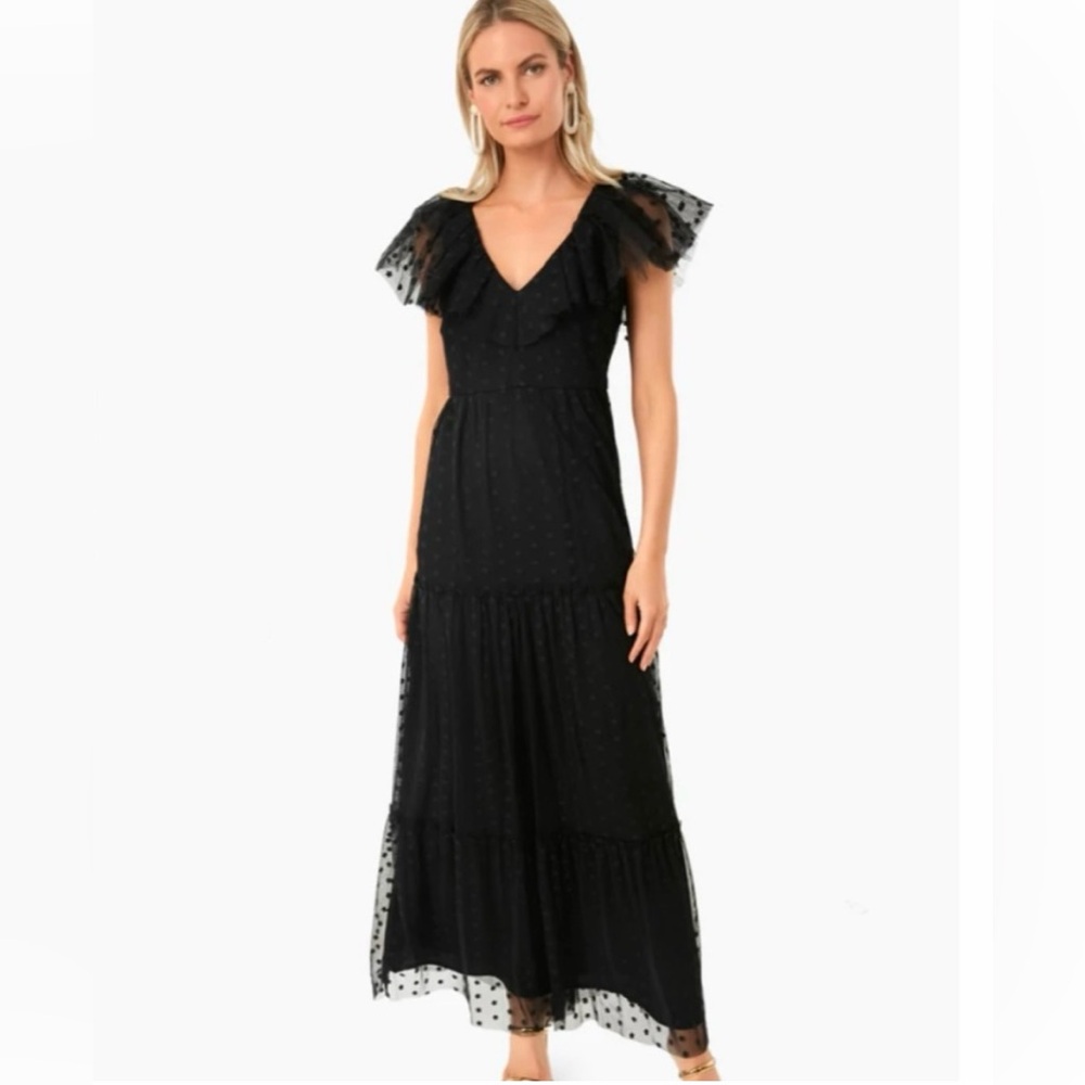 Tuckernuck Black Onyx Tulle Giselle Gown NWT